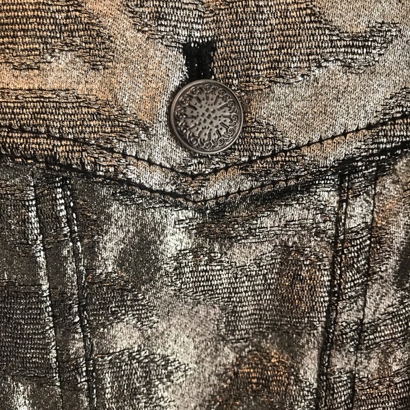 Chico’s size 1 black and gold short jacket. - Picture 8 of 8